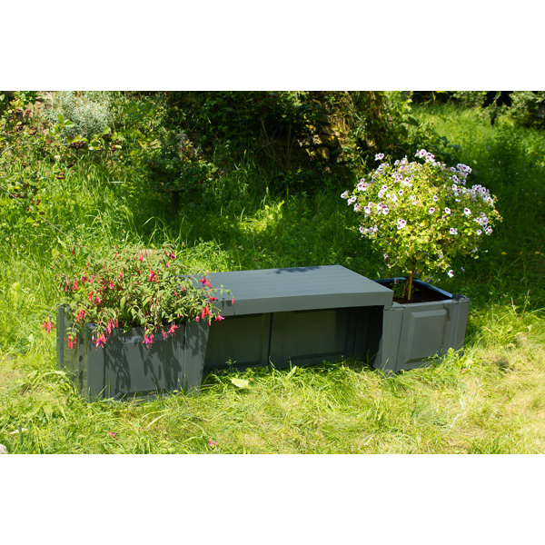 Garten Living Bank mit Blumenkasten Annunzio aus Kunststoff